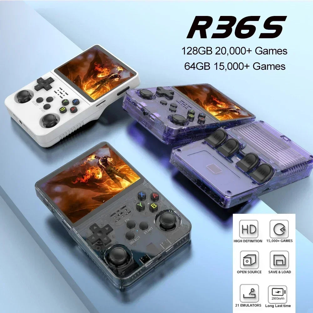 BOYHOM Retro Handheld Spielkonsole – 3,5 Zoll IPS, bis zu 256GB, Linux, Tausende Spiele