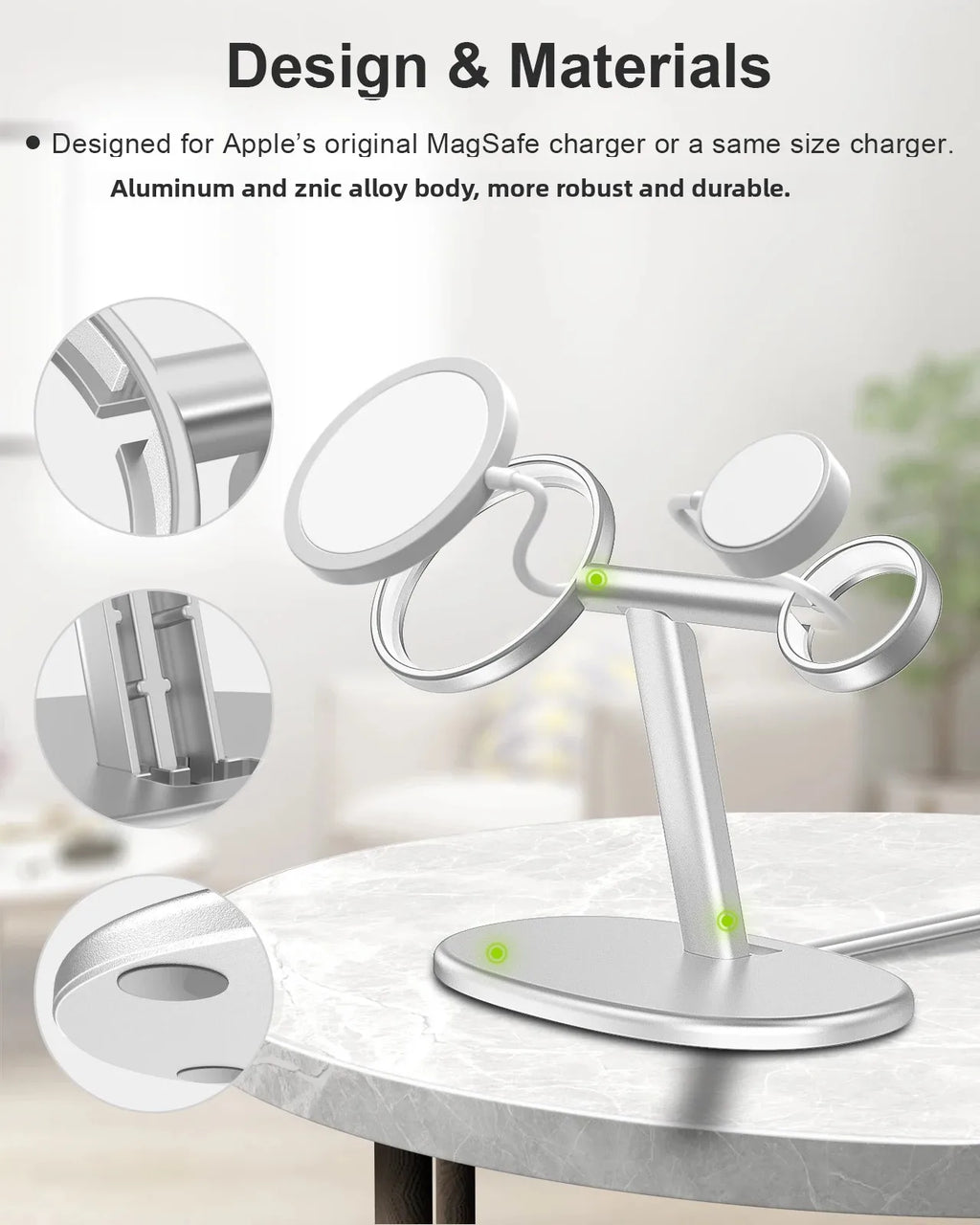 2-in-1 Ständer für iPhone & Apple Watch – MagSafe kompatibel