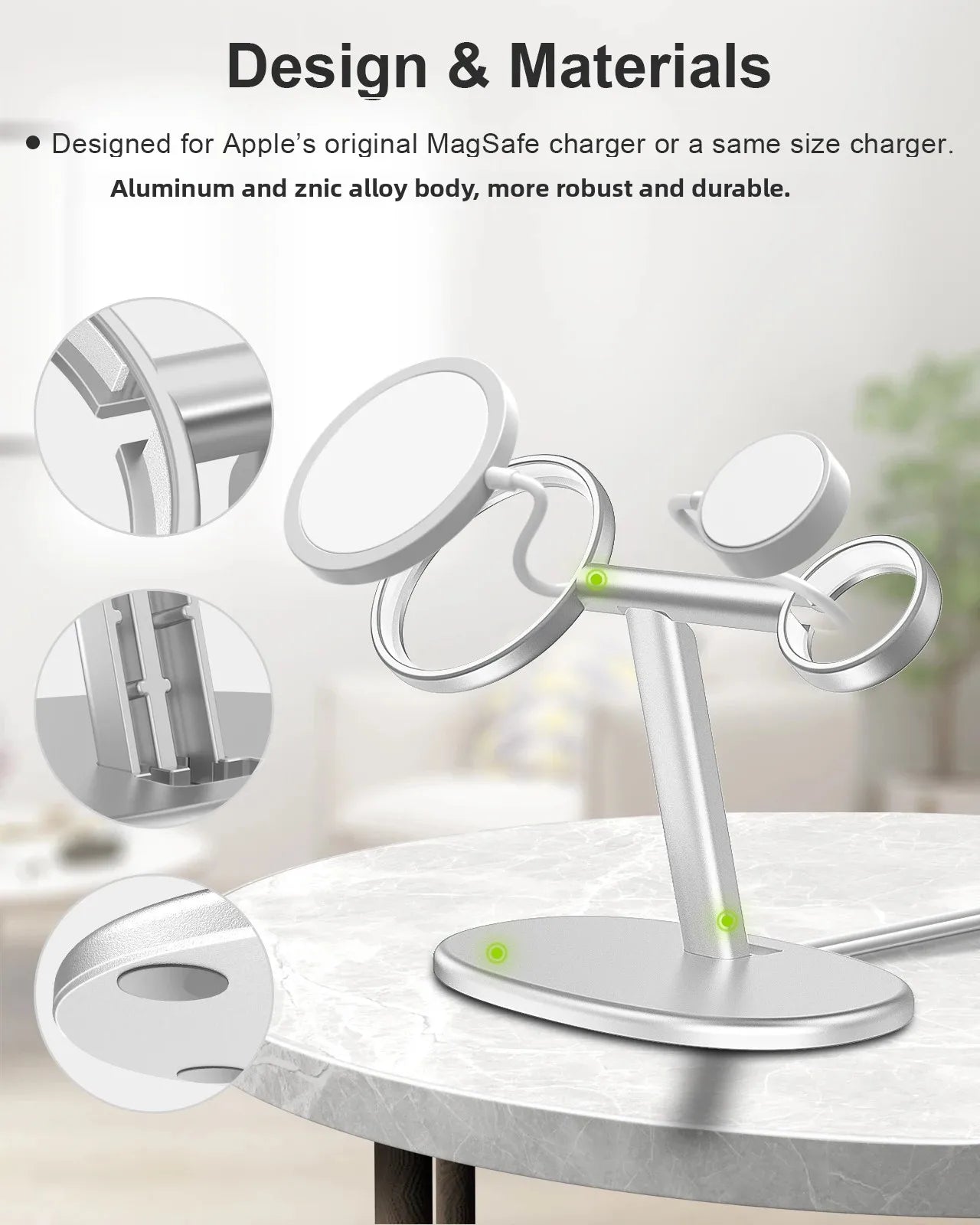 2-in-1 Ständer für iPhone & Apple Watch – MagSafe kompatibel