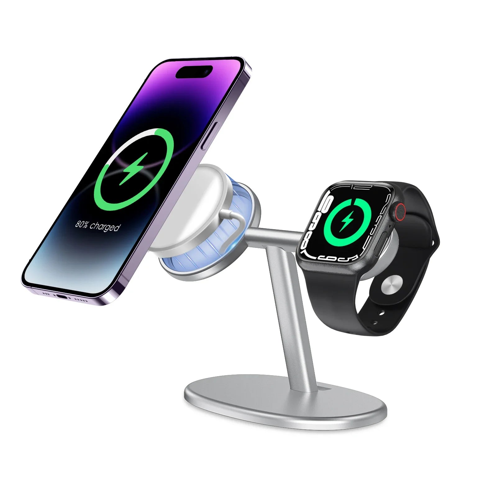 2-in-1 Ständer für iPhone & Apple Watch – MagSafe kompatibel