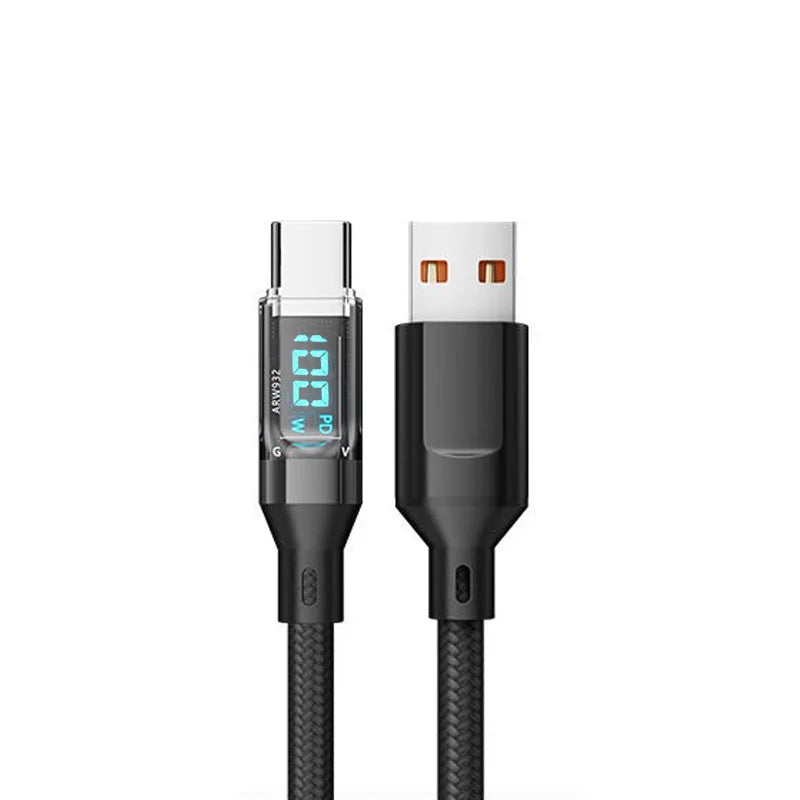 Schnellladekabel mit LCD-Anzeige – 120W, USB-A auf Lightning