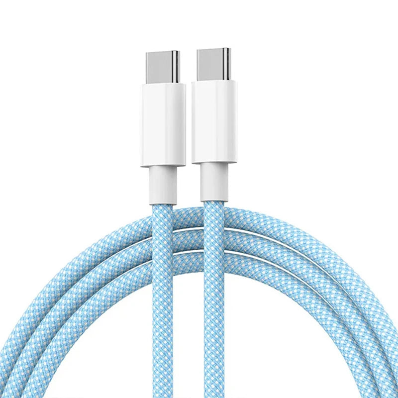 USB-C Schnellladekabel 60W – Geflochten, für iPhone & Android