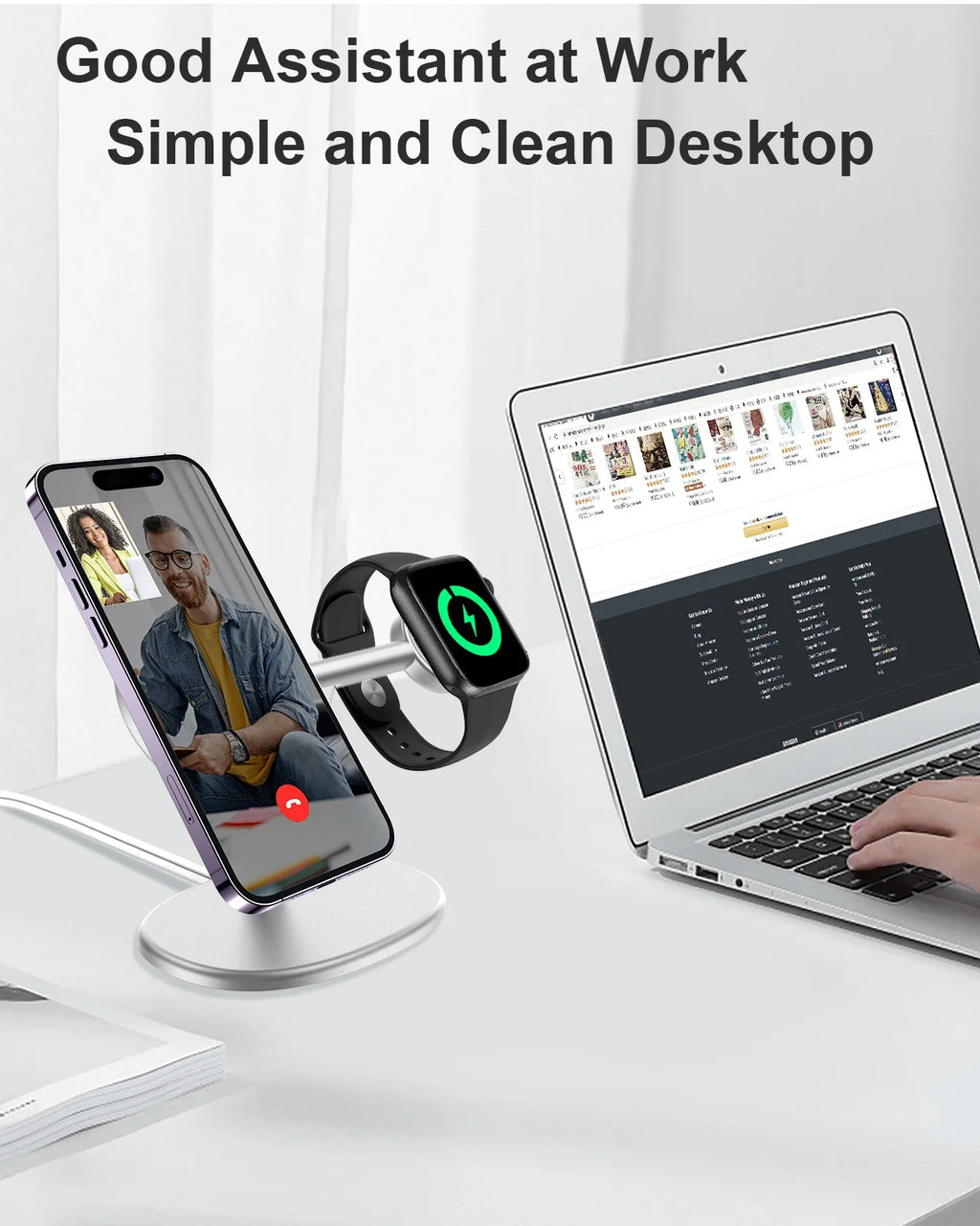 2-in-1 Ständer für iPhone & Apple Watch – MagSafe kompatibel