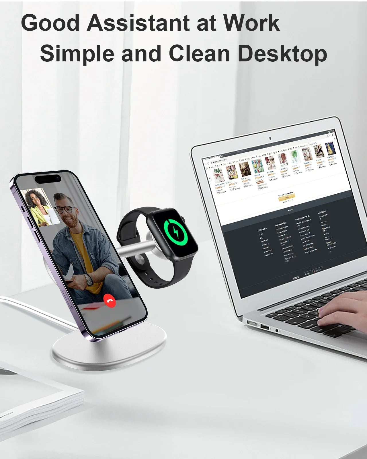 2-in-1 Ständer für iPhone & Apple Watch – MagSafe kompatibel