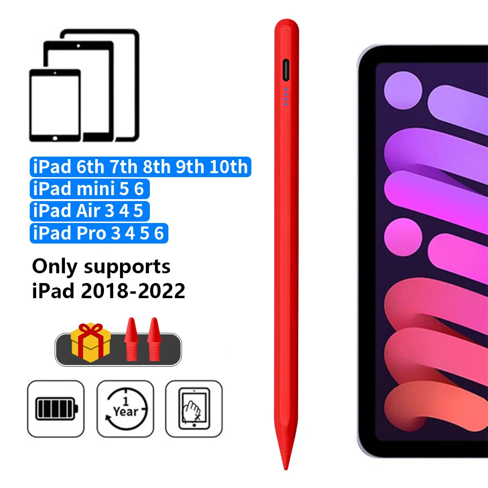 Stylus Pen für iPad – mit LED-Anzeige & Palm Rejection, kompatibel mit Apple iPad 2018–2026