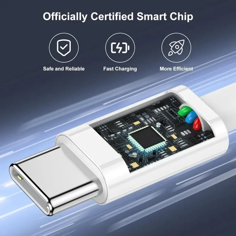 USB-C Kabel 100W Schnellladekabel – 3er Pack für iPhone 15/16, Samsung, Xiaomi & Huawei