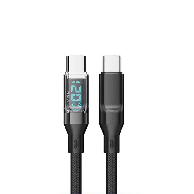 Schnellladekabel mit LCD-Anzeige – 120W, USB-A auf Lightning
