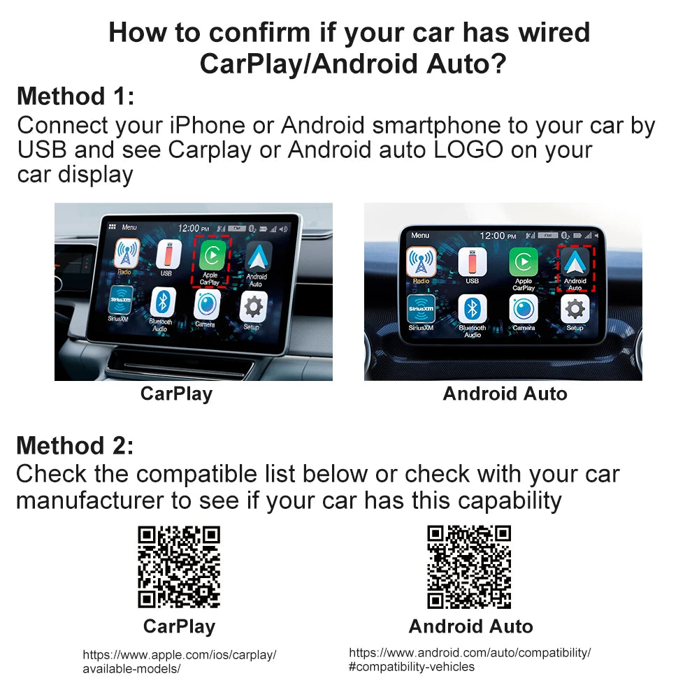 Wireless CarPlay Adapter – Kabel zu Kabellos, Universal