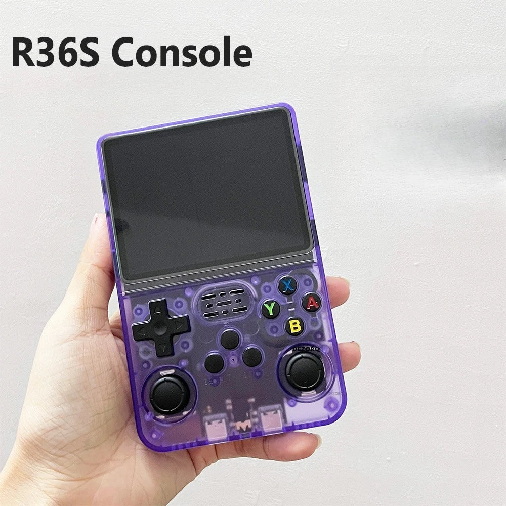 R36S Retro Handheld Spielkonsole – 3,5 Zoll IPS HD, 64GB, 20.000+ klassische Spiele